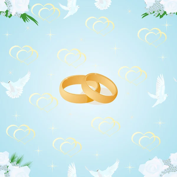 Wedding rings. — Stock Vector