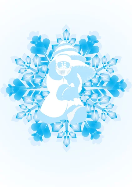 雪花的圣诞老人 — 图库矢量图片