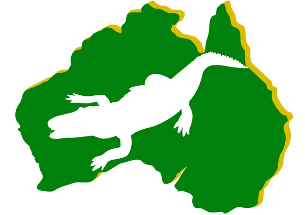 L'Australie. Crocodile — Image vectorielle