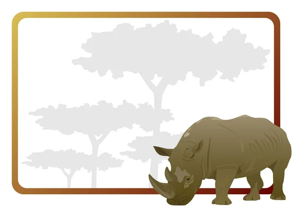 Rhino. — Stockvector