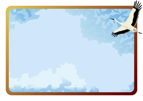 Cigogne volante — Image vectorielle