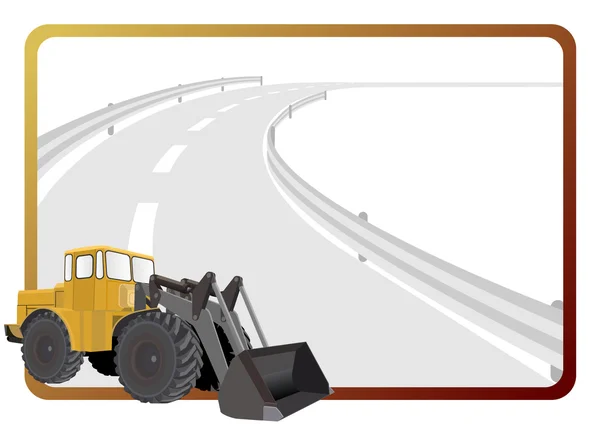 Tekerlekli traktör — Stok Vektör