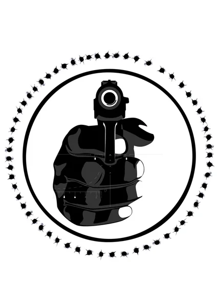 Pistol and sniper scope — Stock Vector
