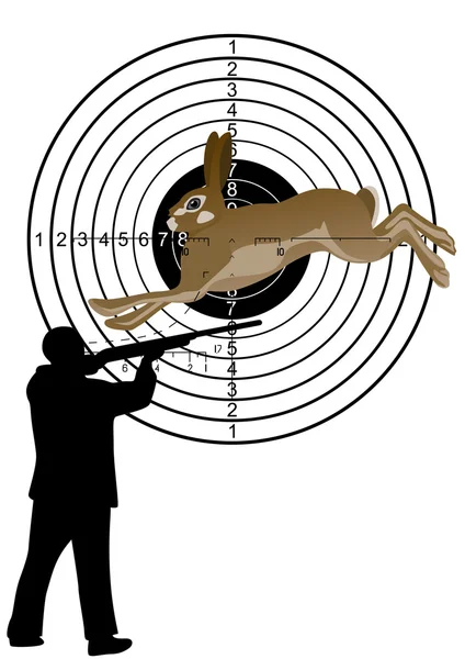 Chasser le lièvre — Image vectorielle