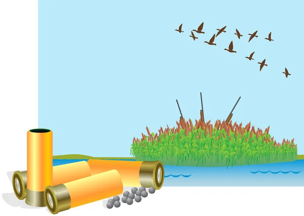Saison de chasse aux canards — Image vectorielle