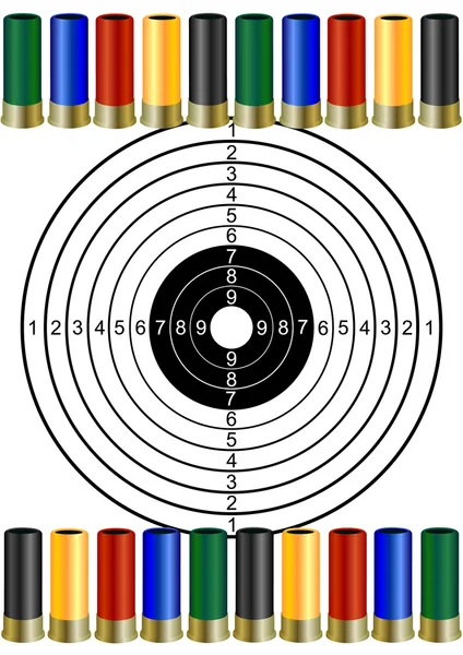 Munitions et cibles de chasse — Image vectorielle