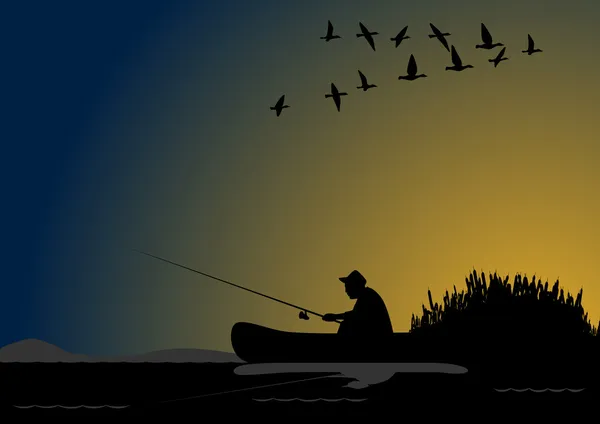 Pescador — Vector de stock