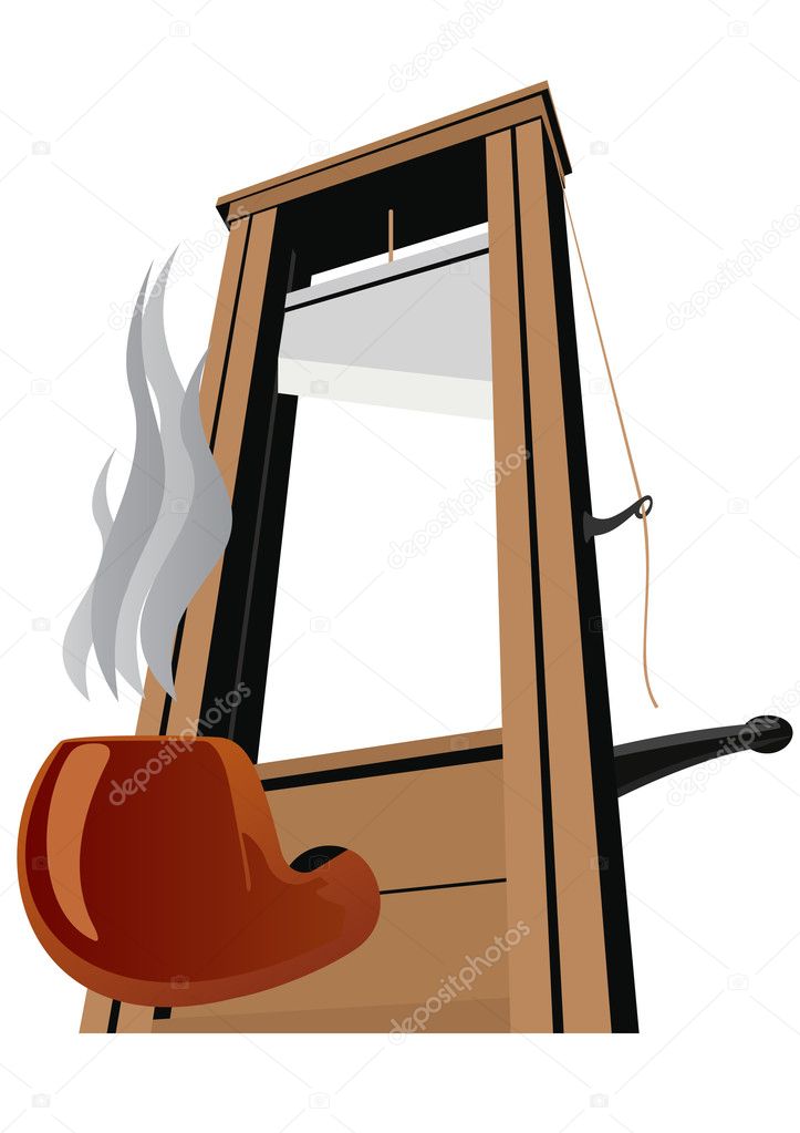 The guillotine and the pipe — Stock Vector © GUARDING #7952147