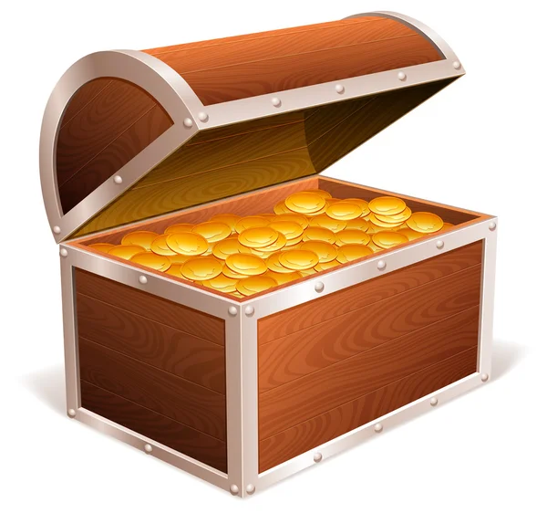 Treasure chest. — Stock Vector