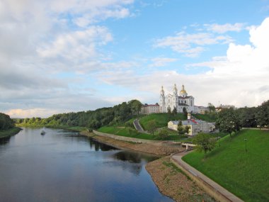 View on Vitebsk and West Dvina river clipart