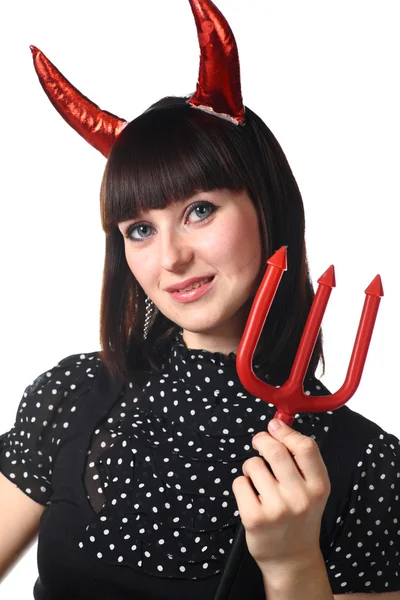 Woman Dressed As An Imp — Stock Photo, Image