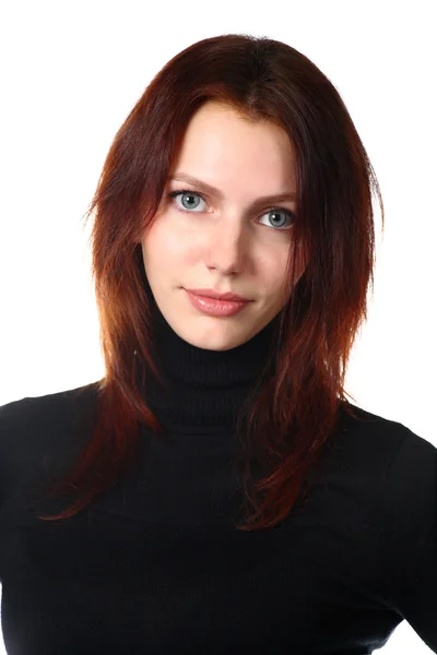 美丽的红头发女孩肖像 — 图库照片