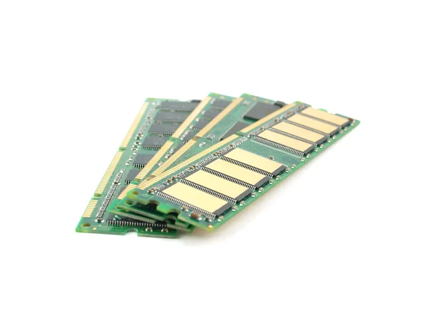 Memóriakártyák (Ram) felett fehér — Stock Fotó