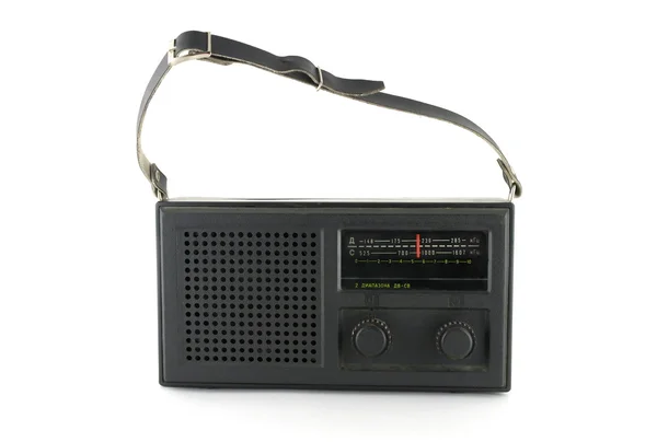 Černá kapesní rádio — Stock fotografie