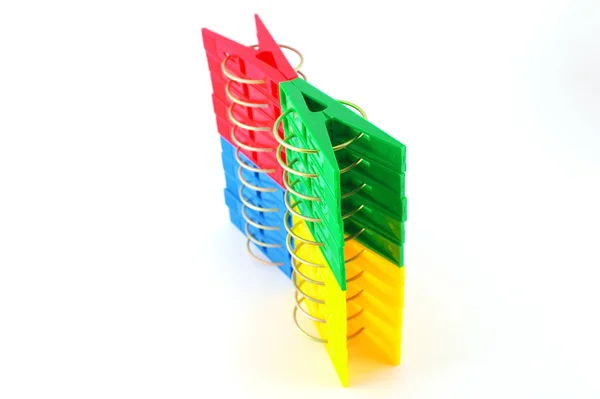 Color clothes-pegs — Stock Photo, Image