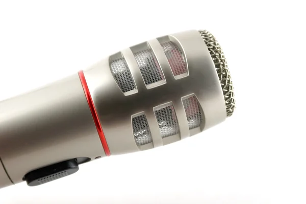 Microphone over white — Stock Photo, Image