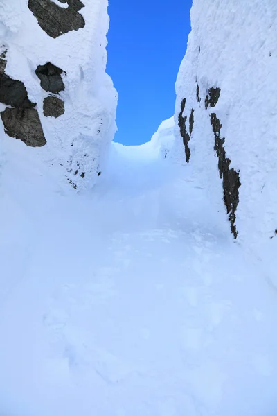 Sneeuw corridor — Stockfoto