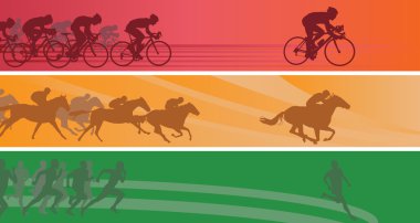 Sport banners clipart