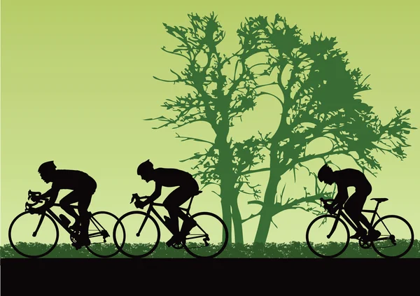 Cyclistes professionnels — Image vectorielle
