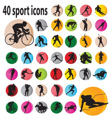 Sport icons clipart