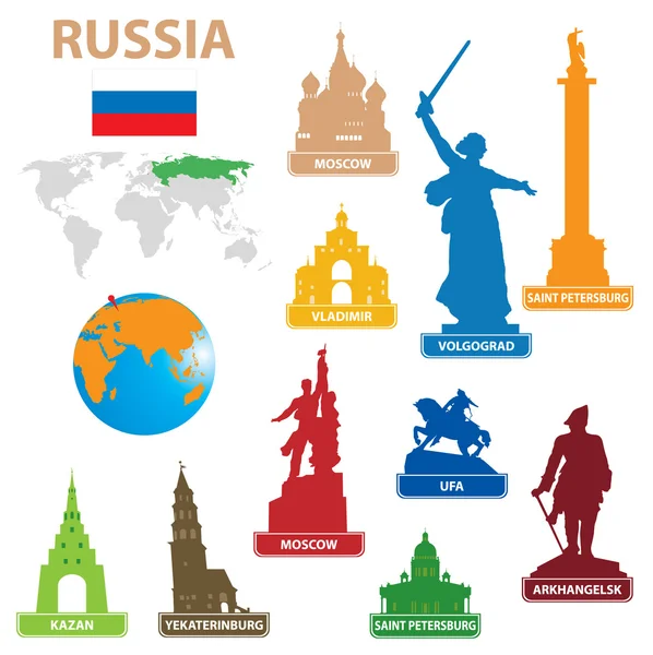 Symboles ville en Russie — Image vectorielle