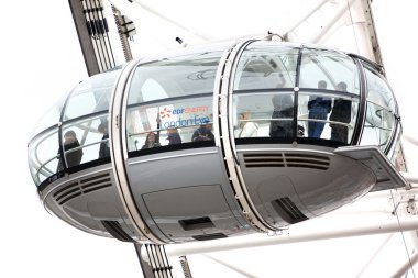 London Eye above city clipart