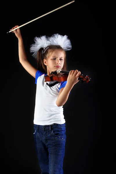 Dziewczyna z skrzypce — Zdjęcie stockowe