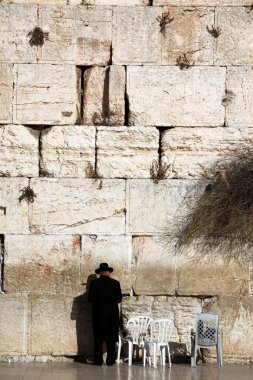 Jewish praying at the wailing wall, Western Wall, Kotel clipart