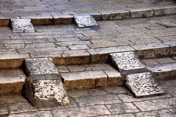 Rock gatan i gamla staden i jerusalem — Stockfoto