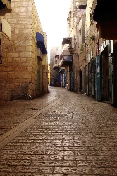Oude straat in bethlehem - is de hoofdstad van de bethlehem regeren — Stockfoto