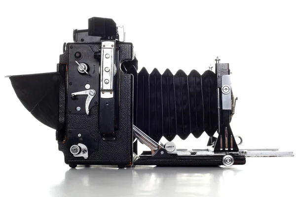Stary aparat naciśnij duży format clssic — Zdjęcie stockowe
