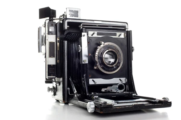 오래 된 clssic 대형 프레스 카메라 — 스톡 사진
