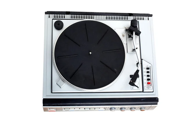 Starý gramofon izolované na bílém — Stock fotografie