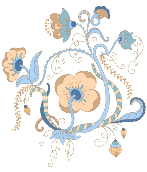 Ornement floral vectoriel. — Image vectorielle