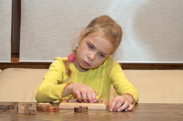 stock image Girl with conundrum.