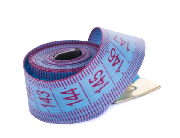 Měřící páska modrá — Stock fotografie