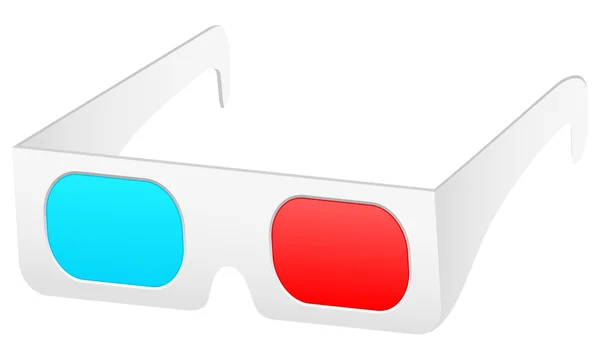 Gafas blancas 3d — Vector de stock