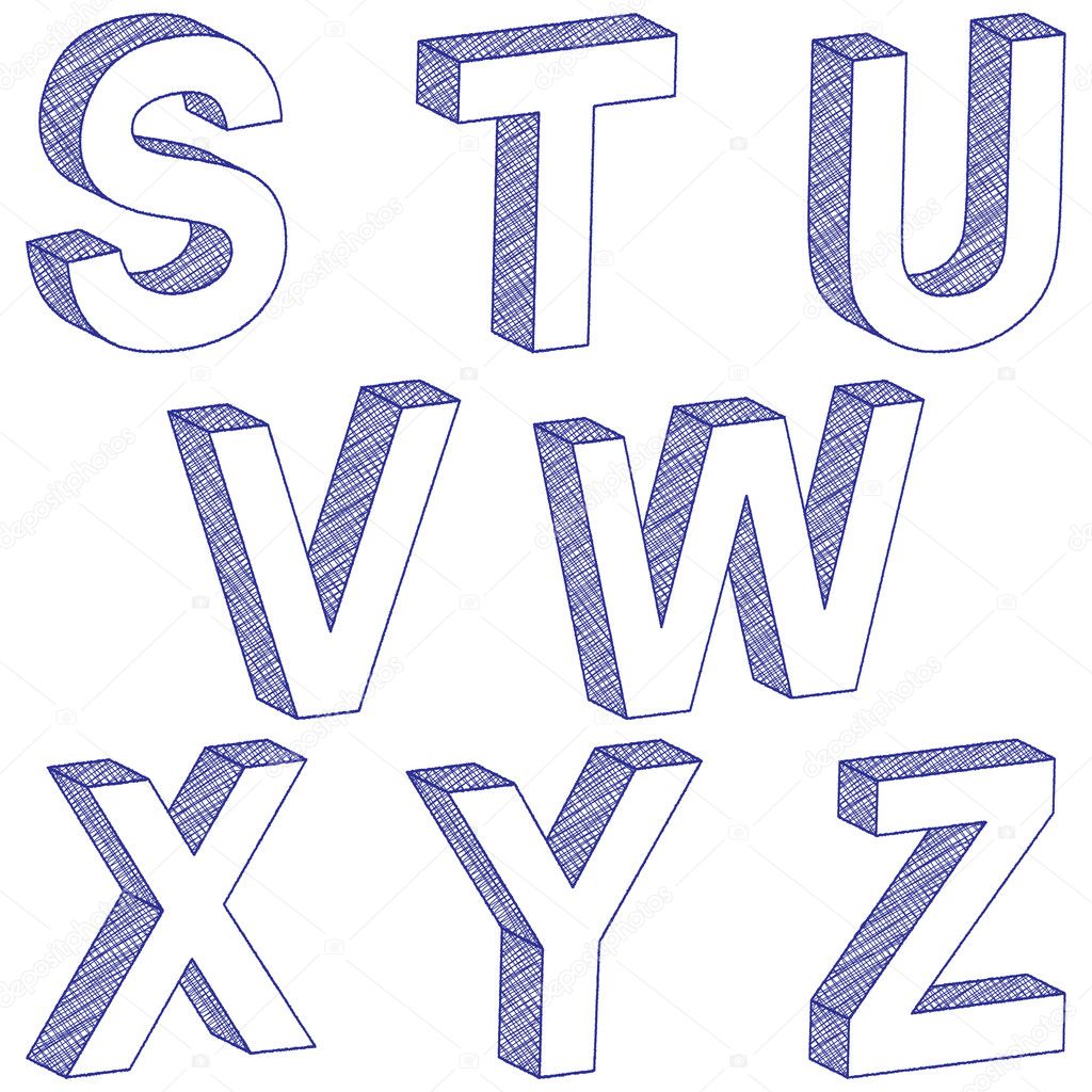 Drawing 3d Letter S Z Stock Vector Image By C Julydfg 6855003