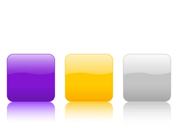 Čtvercové tlačítko Barva zaoblený 2 — Stockový vektor
