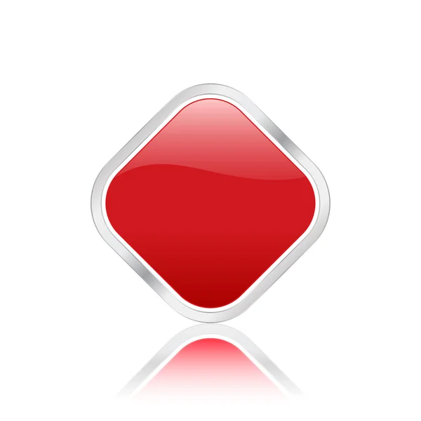 Ikon rhomb merah - Stok Vektor