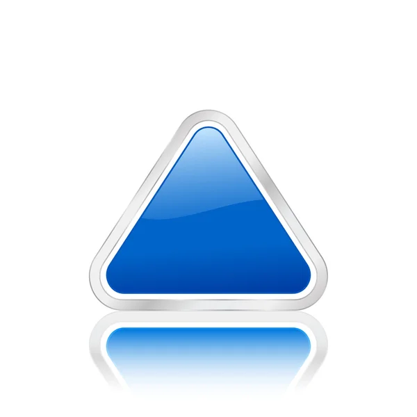 Icono triangular azul 2 — Vector de stock