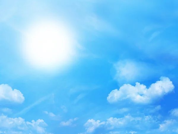 Kék ég és nap — Stock Fotó