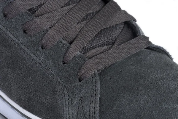 Sapato cinza close-up — Fotografia de Stock
