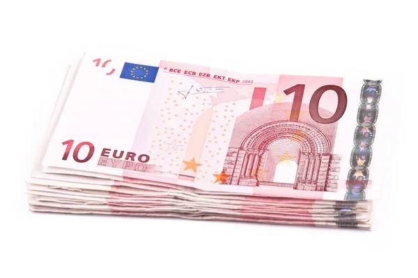 Tien euro-bankbiljetten — Stockfoto