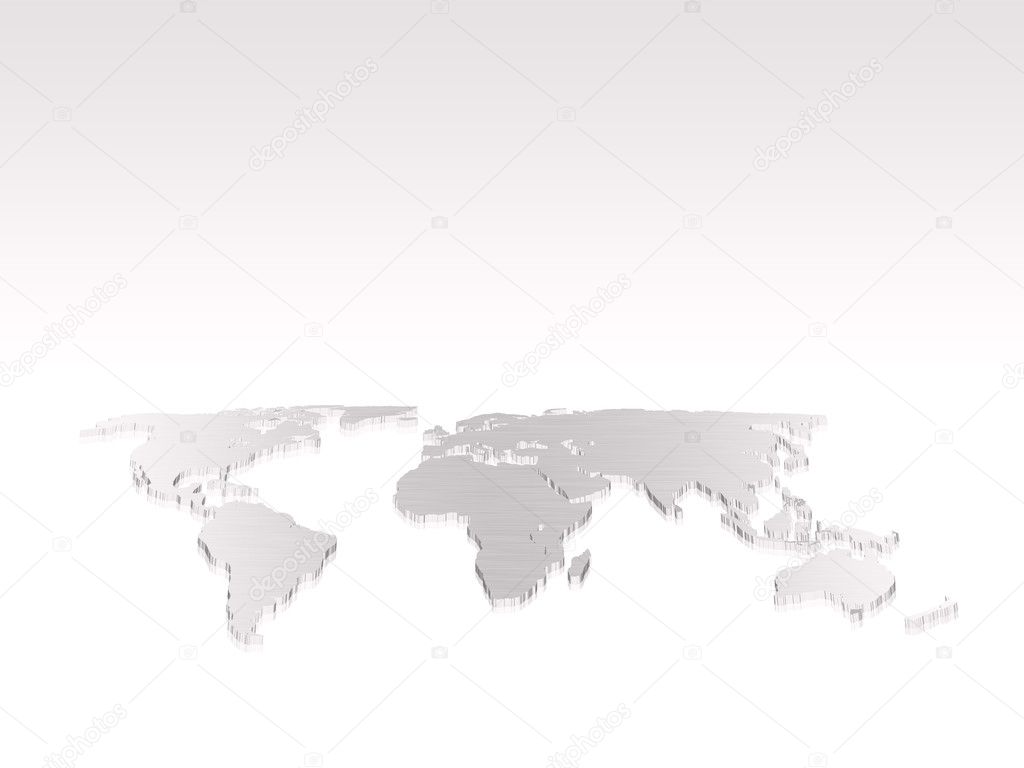 Isolated world map