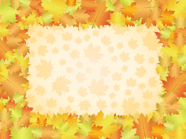 Cadre d'automne Arrière-plan — Image vectorielle