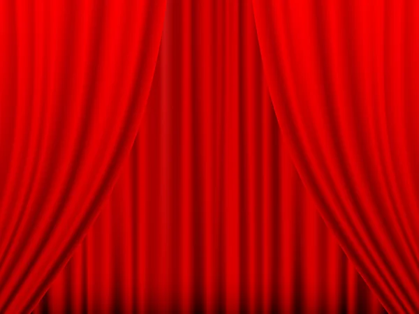 Red theatre curtain — Stock Vector