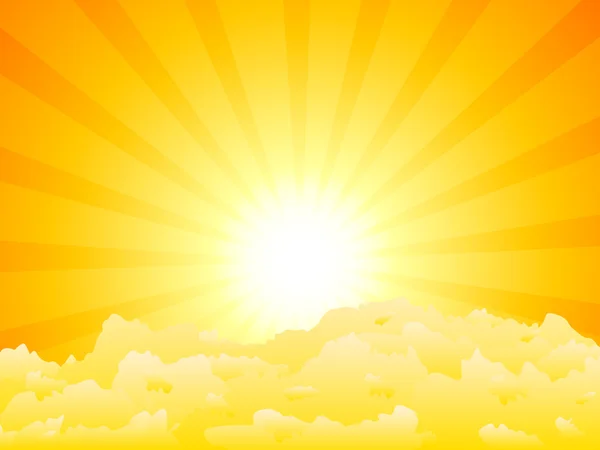 Coucher de soleil dramatique — Image vectorielle