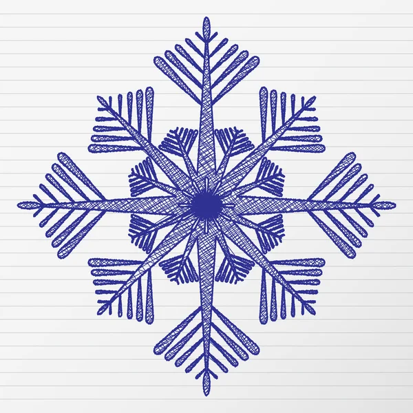Drawing snowflake 4 — Stock Vector