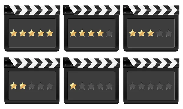 Film strip with stars 2 — Stock Vector